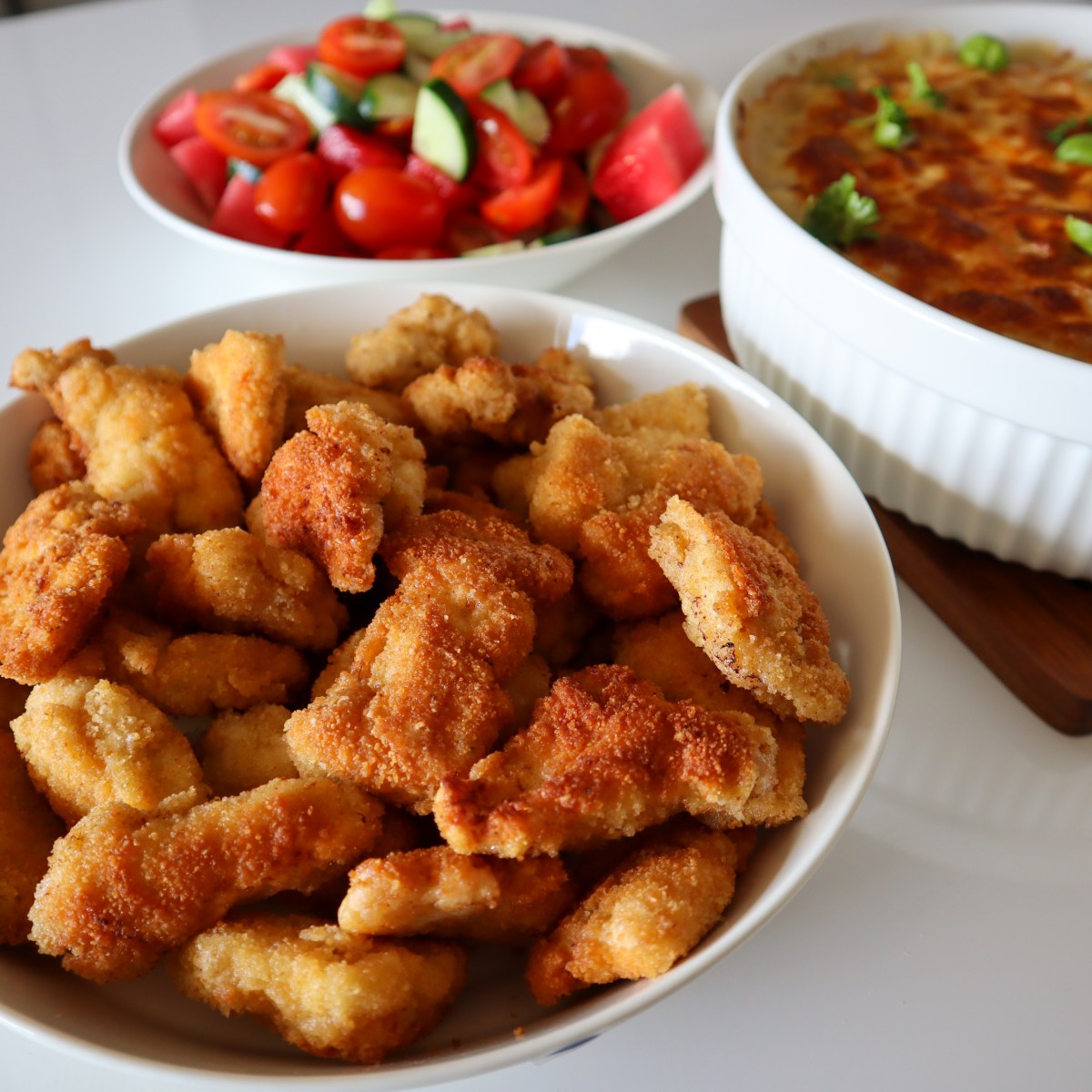 Kananugetit rintafileestä